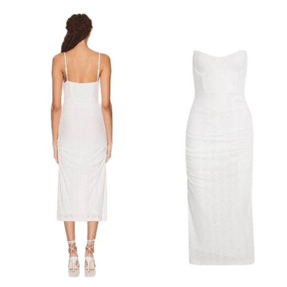 Jonathan Simkhai Dress Eyelet Size Medium NWT - Picture 5 of 12